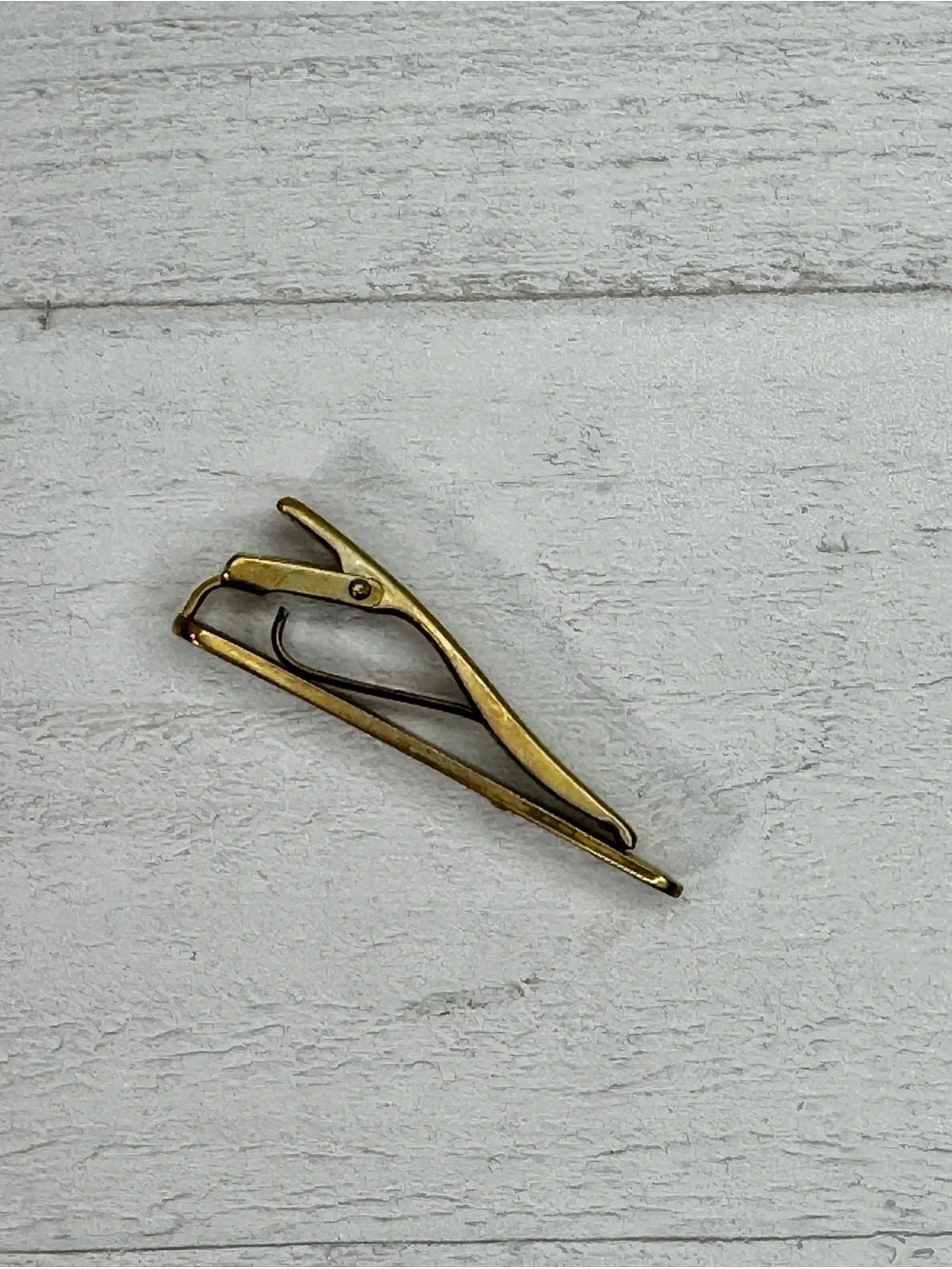 Givenchy Gold Tone & silver Tie Clip | Vintage Designer Tie Bar